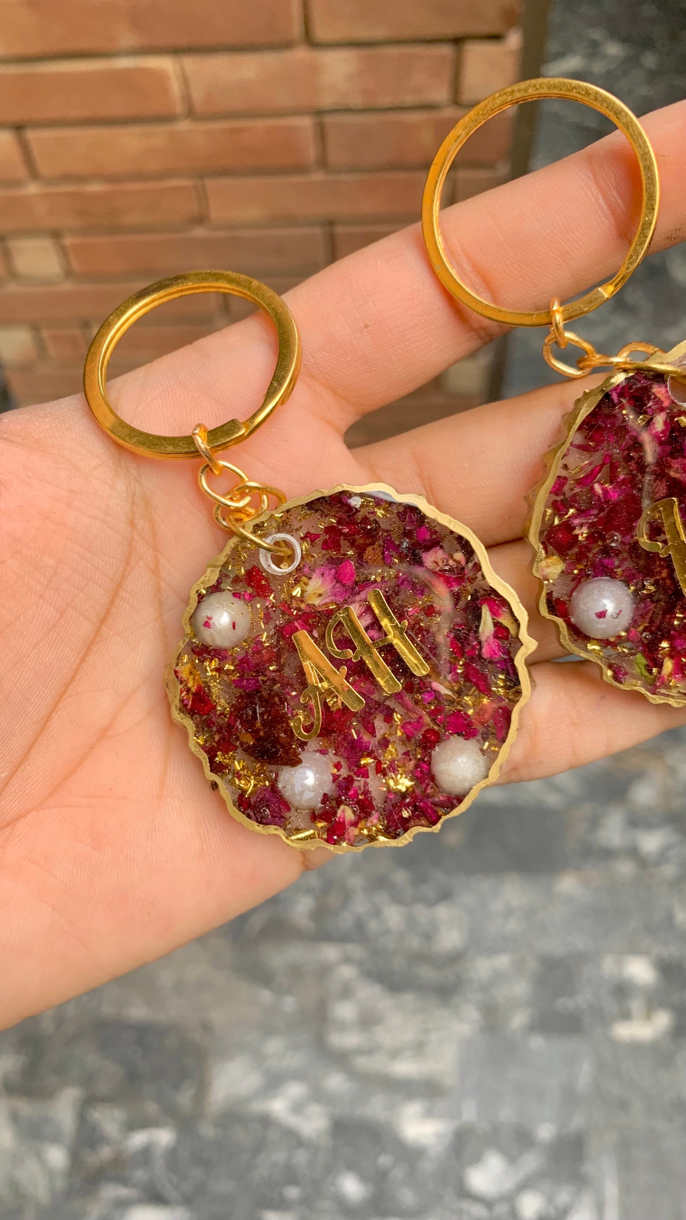 Rose Petals keychain