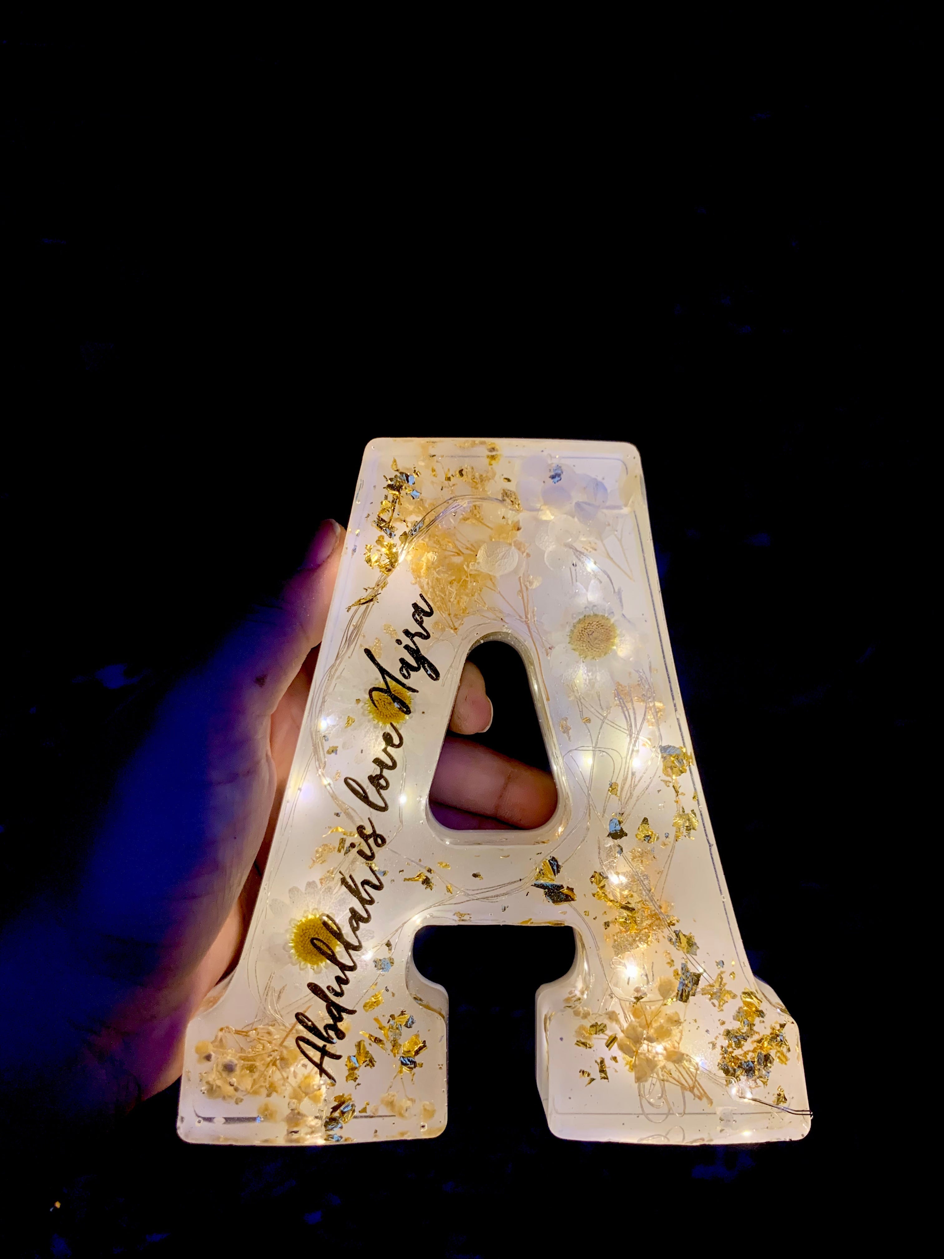 Resin Alphabet Lamp