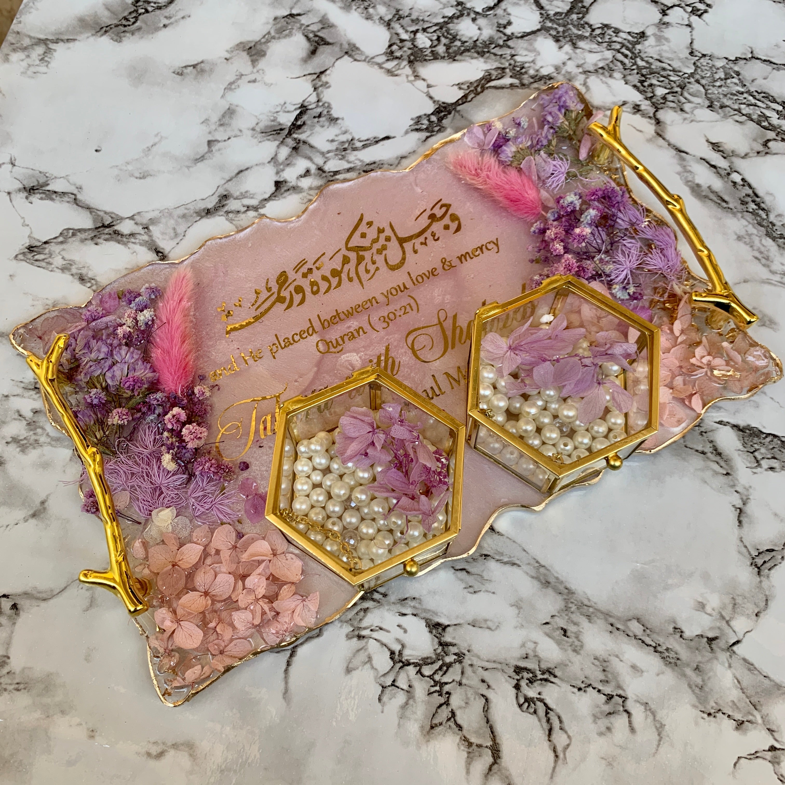 Engagement Resin Ring Tray | Floral