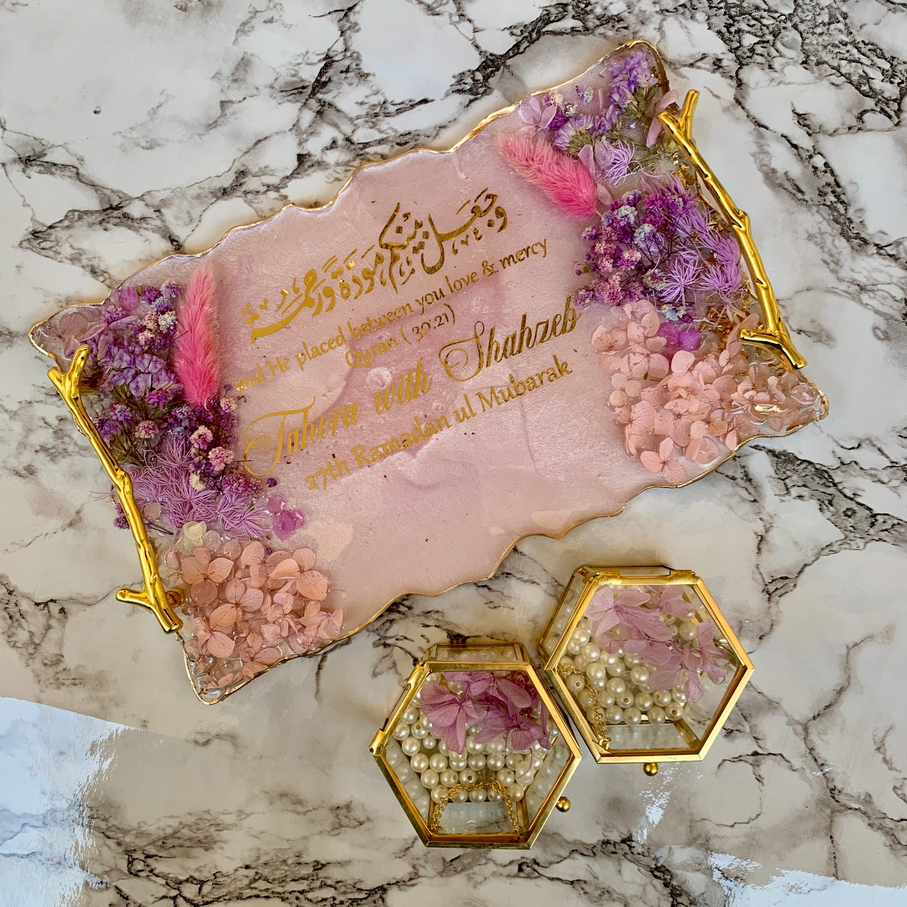 Engagement Resin Ring Tray | Floral