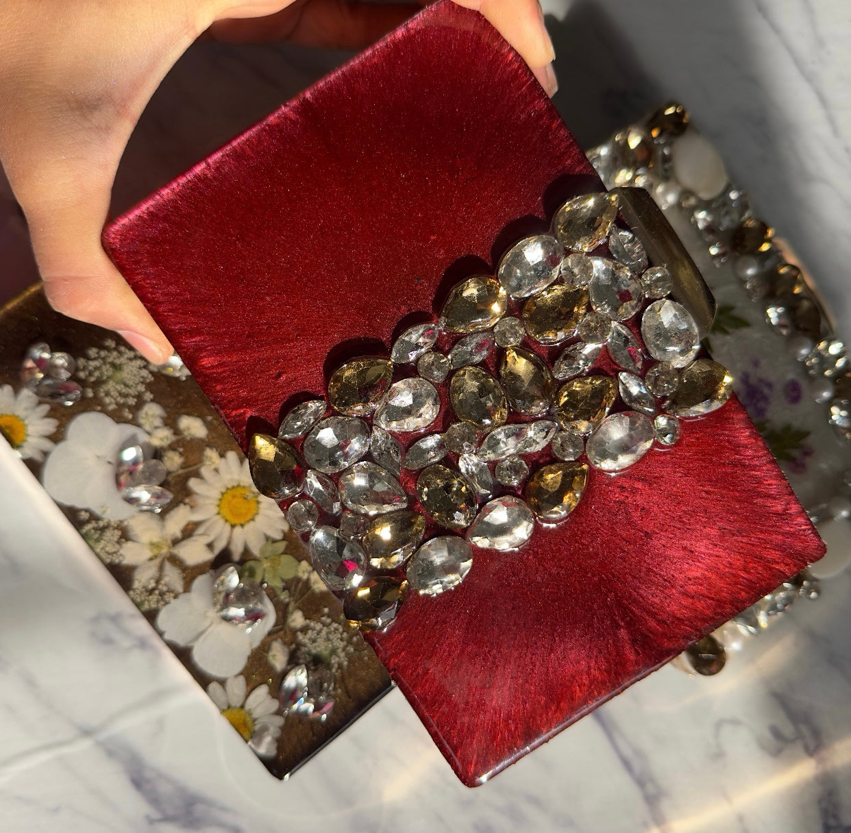 Mehroon Gemstones Clutch