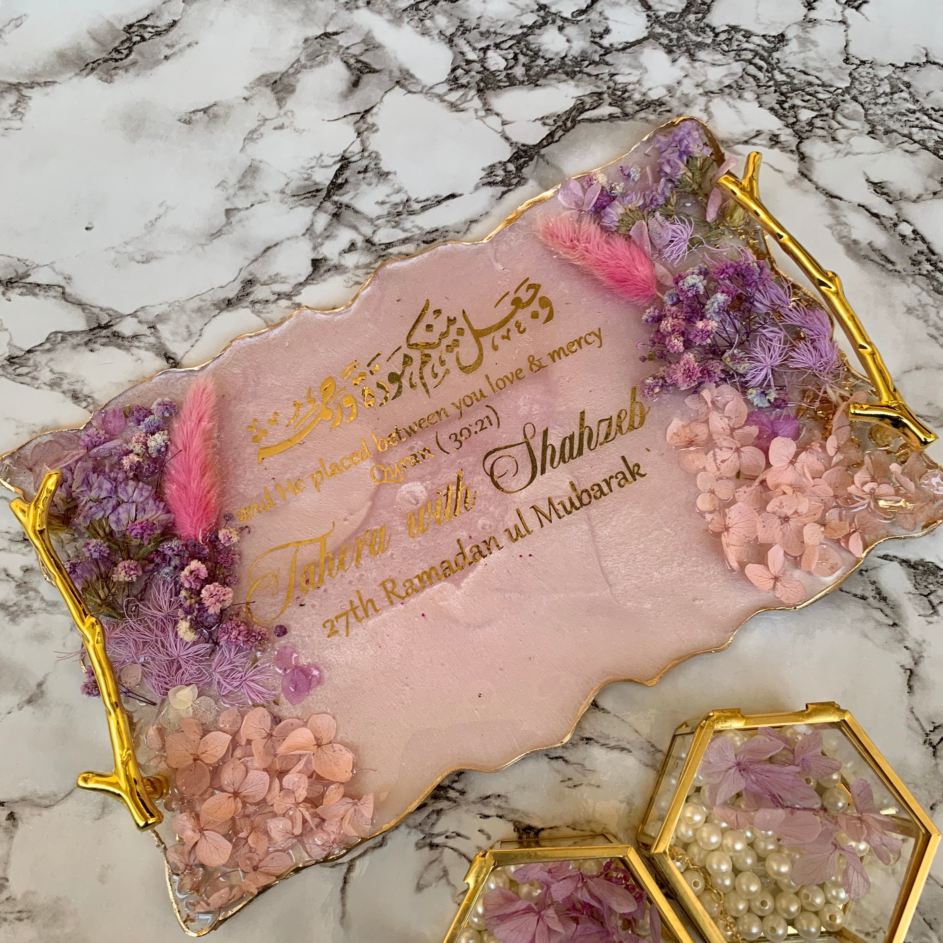 Engagement Resin Ring Tray | Floral