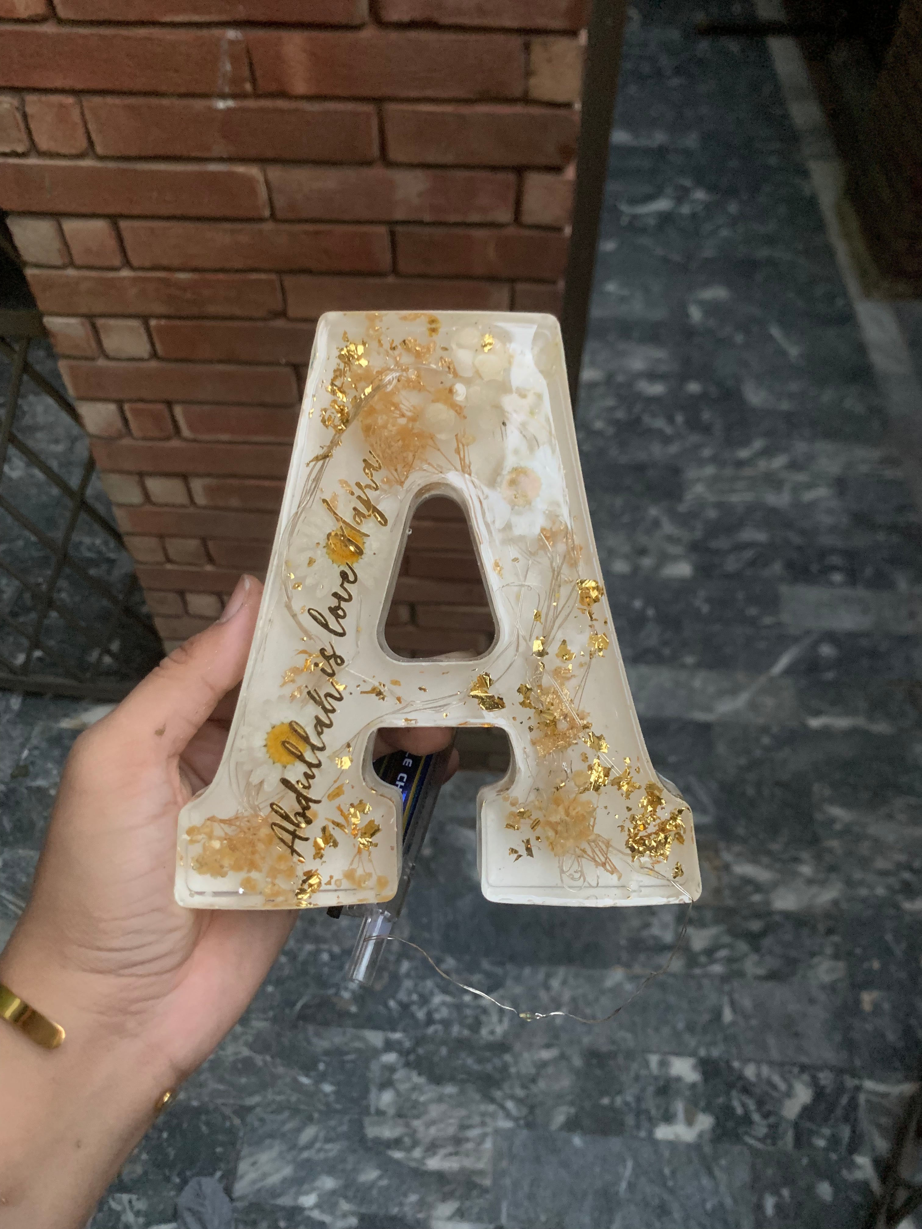 Resin Alphabet Lamp