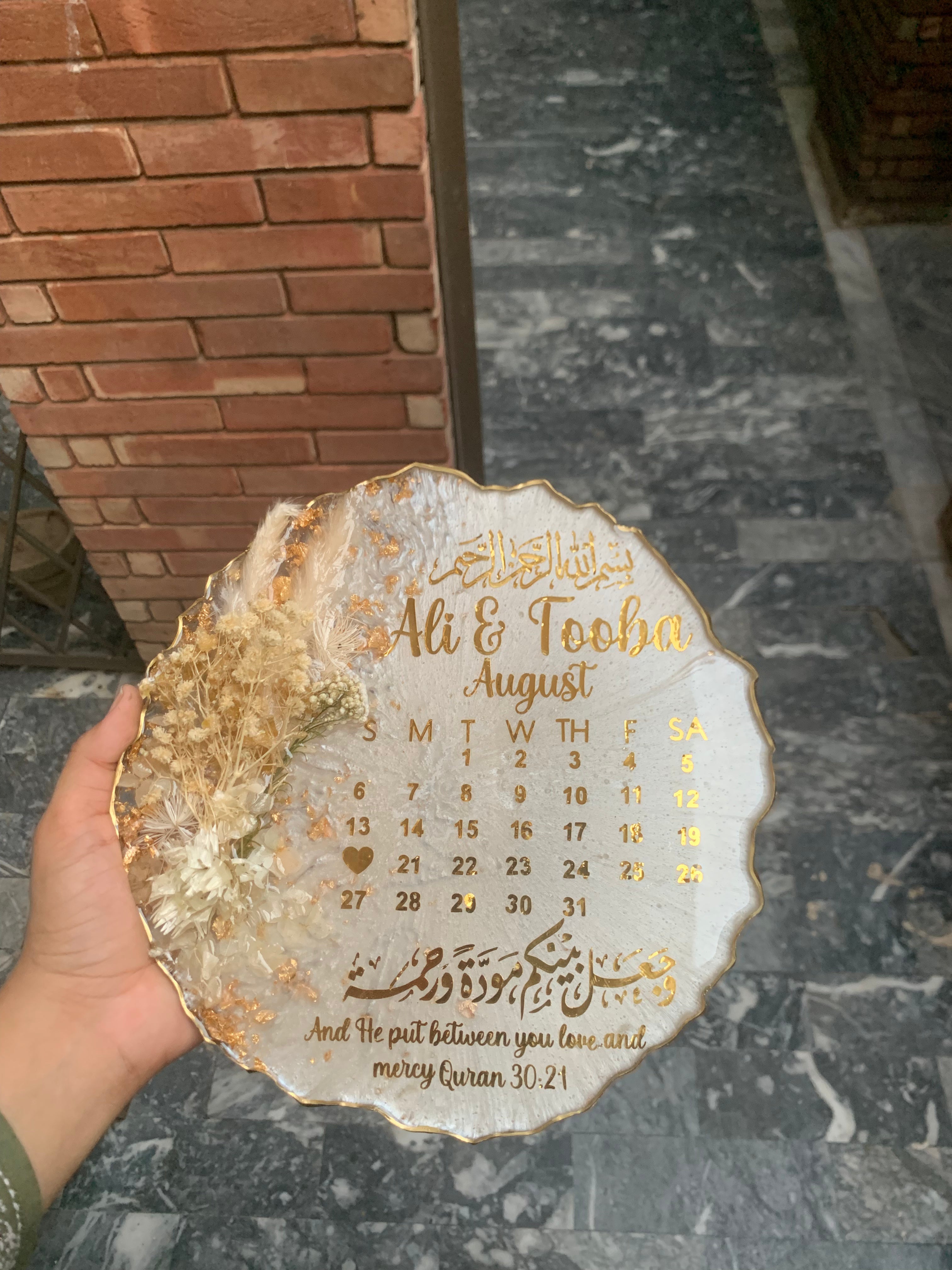 Resin Nikkah Pearl Tray