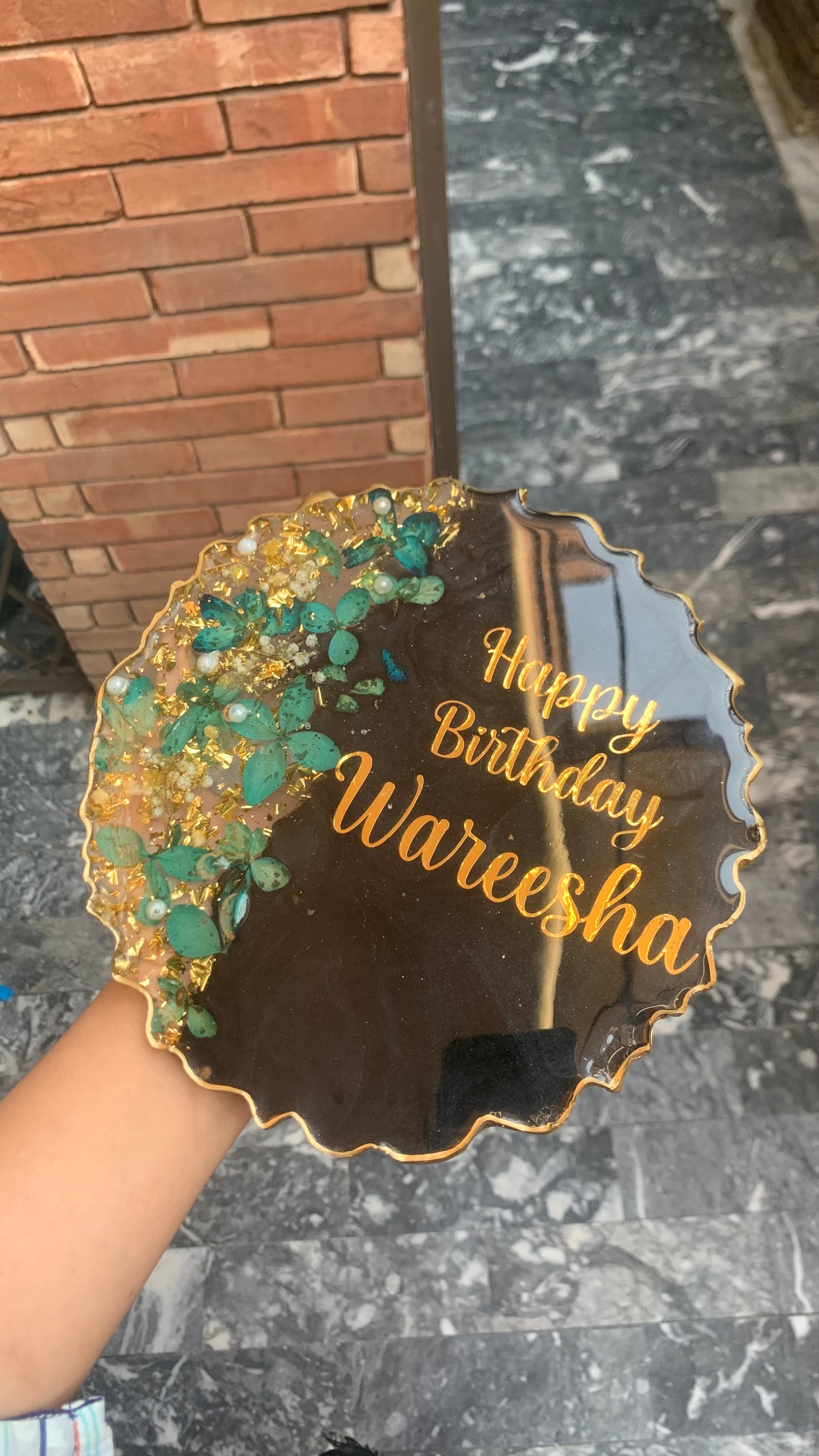 Customize Happy Birthday Plaque