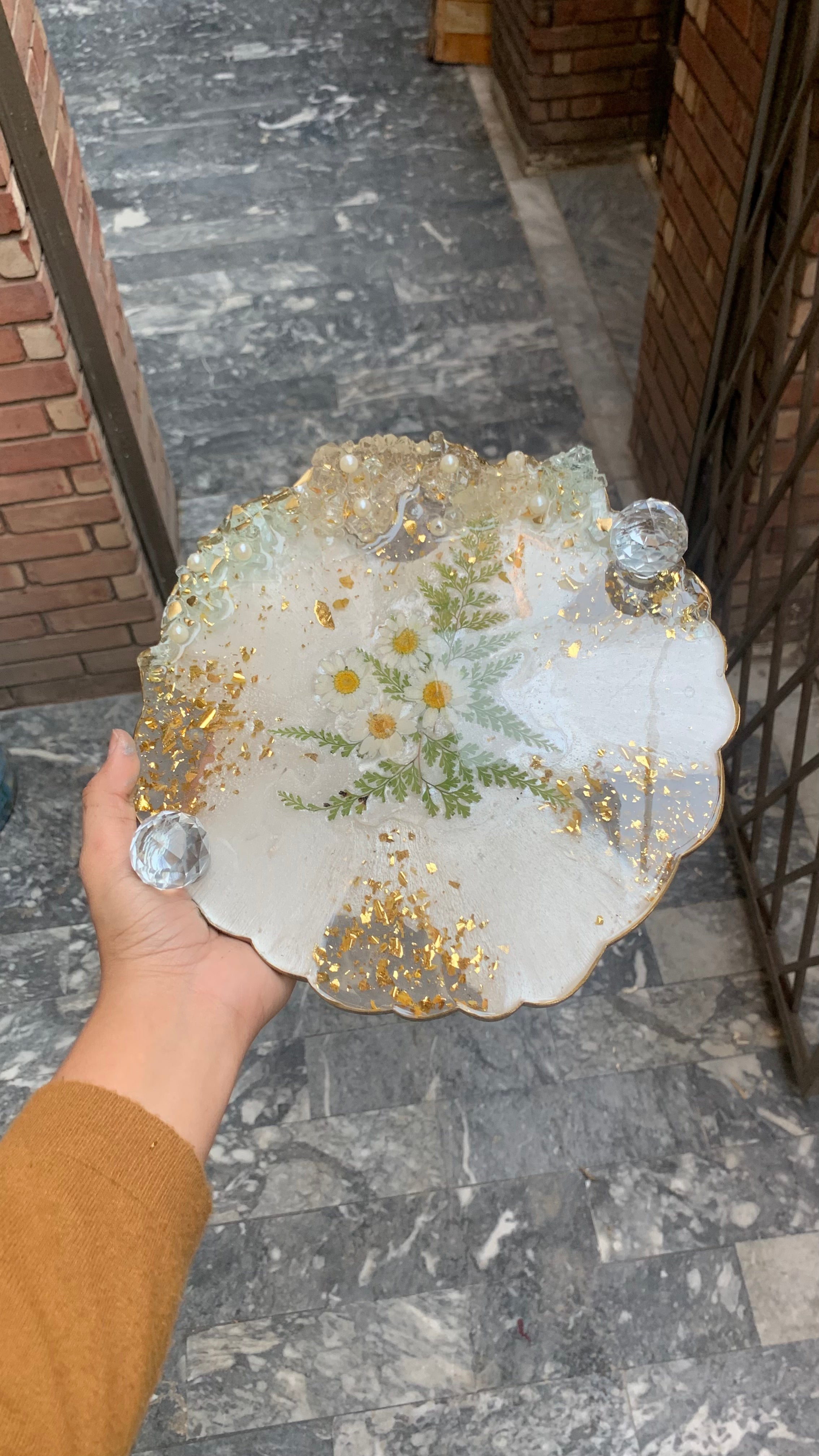 Resin Floral Vanity | Serving Tray