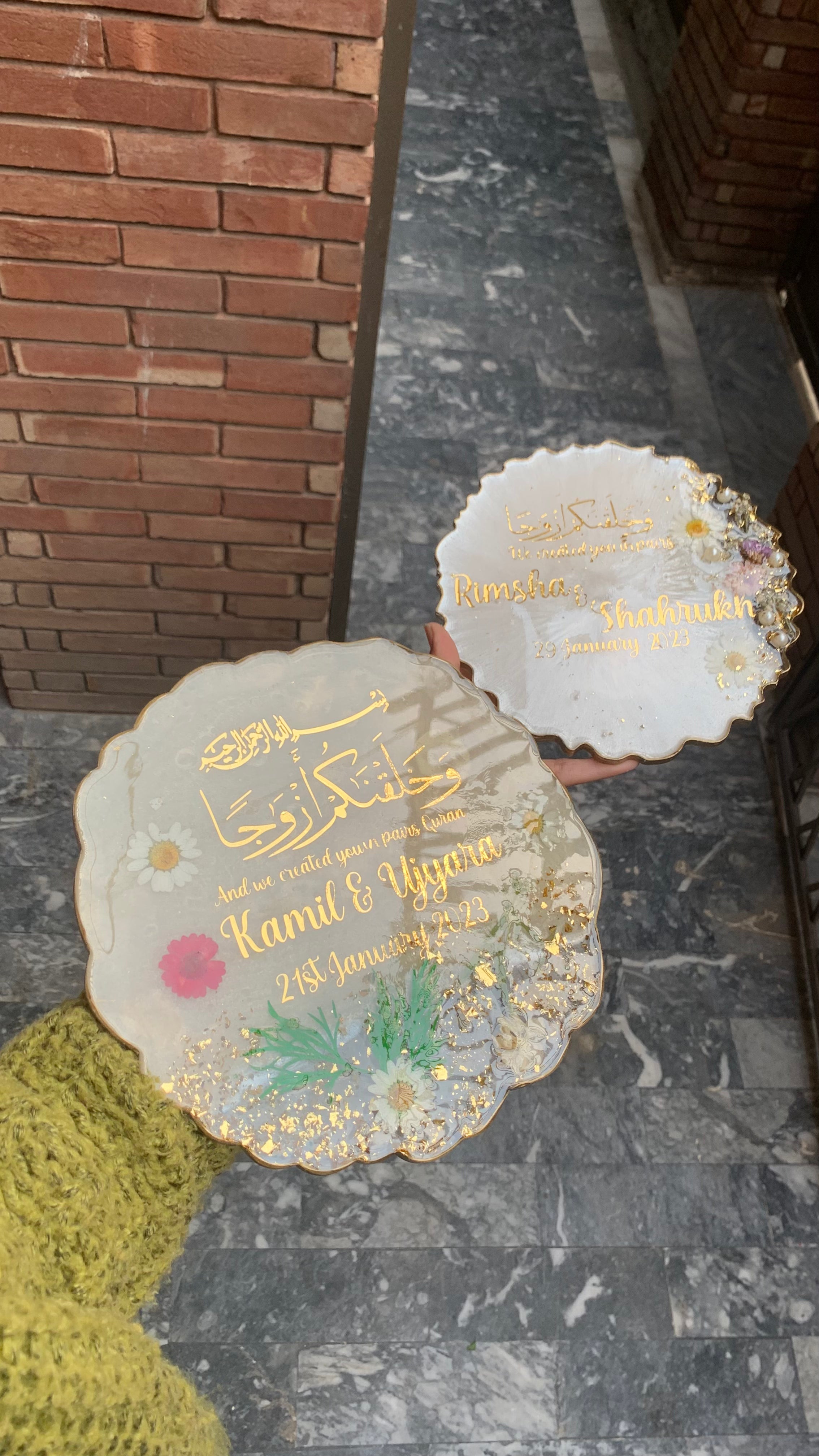 Elegant 3D Floral Plaques