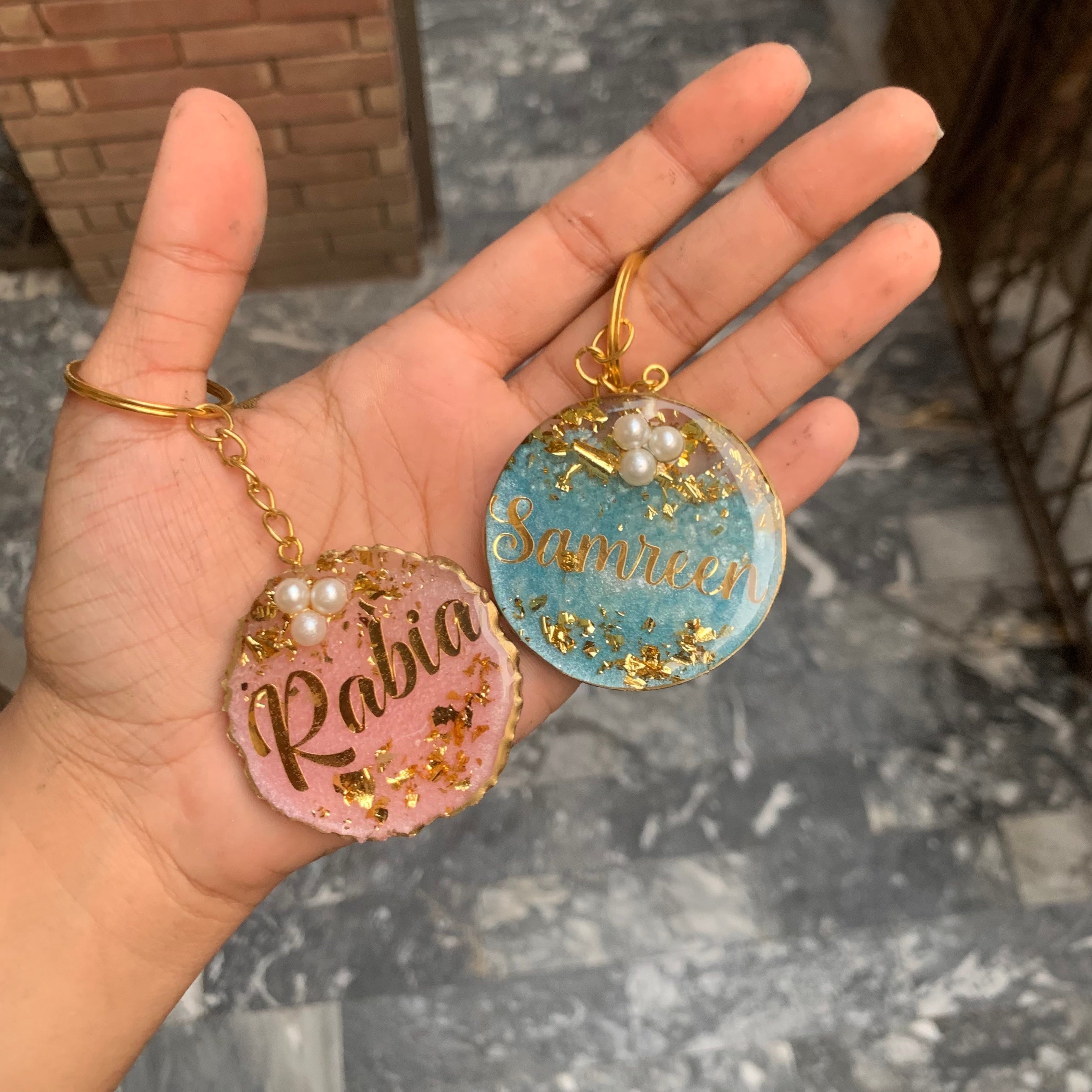 Colourful Name Keychains | Resin Keychains