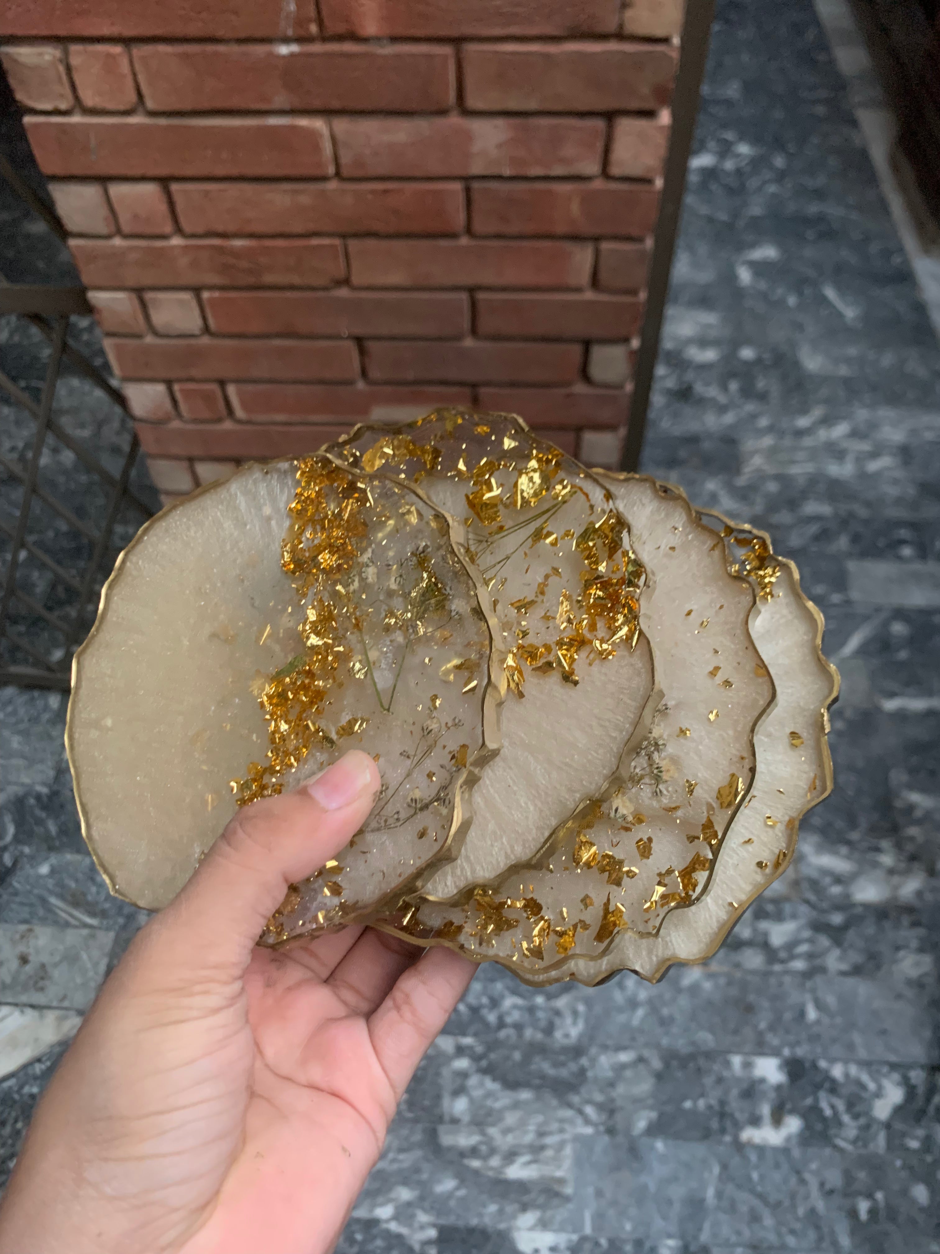 Beige Tea Coaster