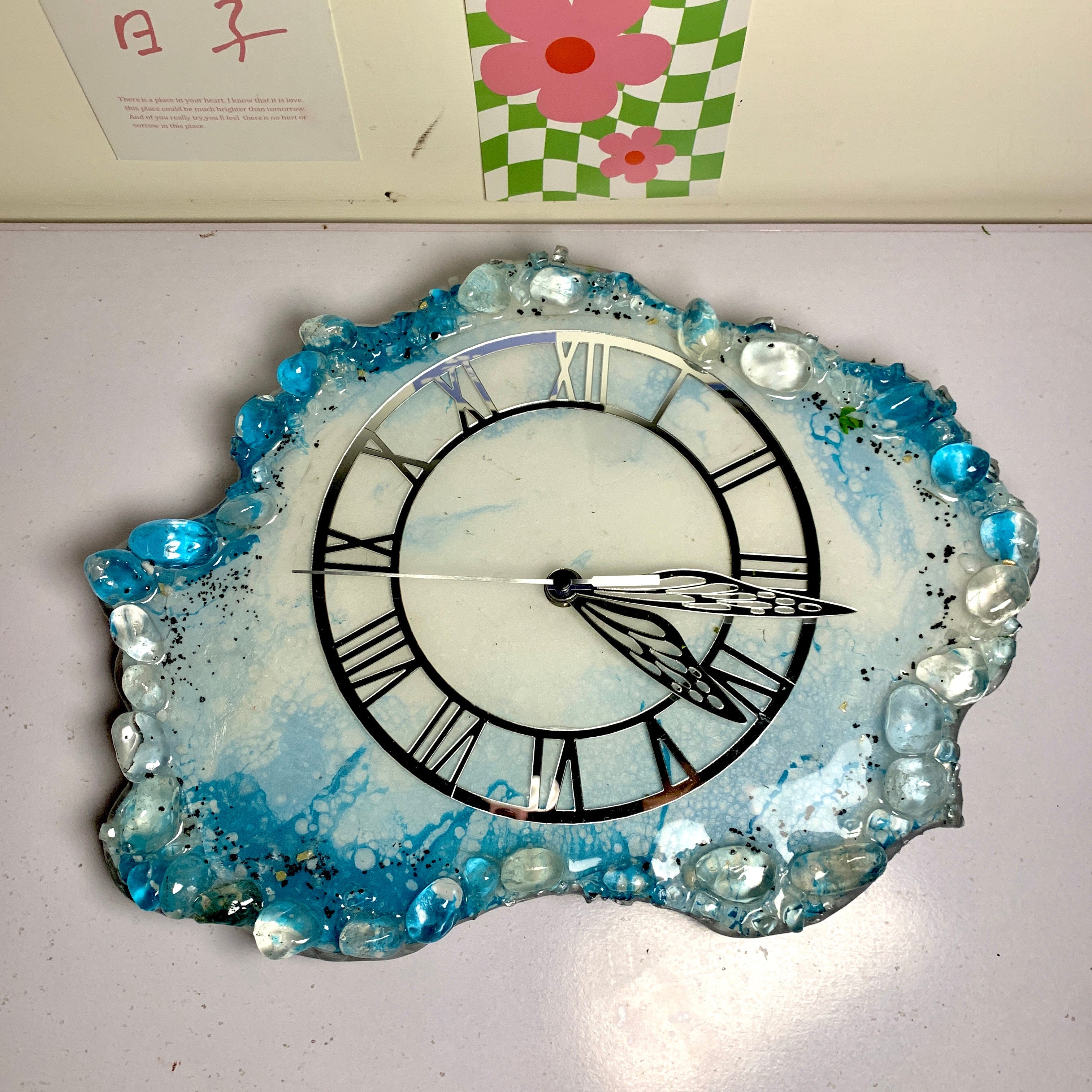Semi Precious Natural Stones Clock