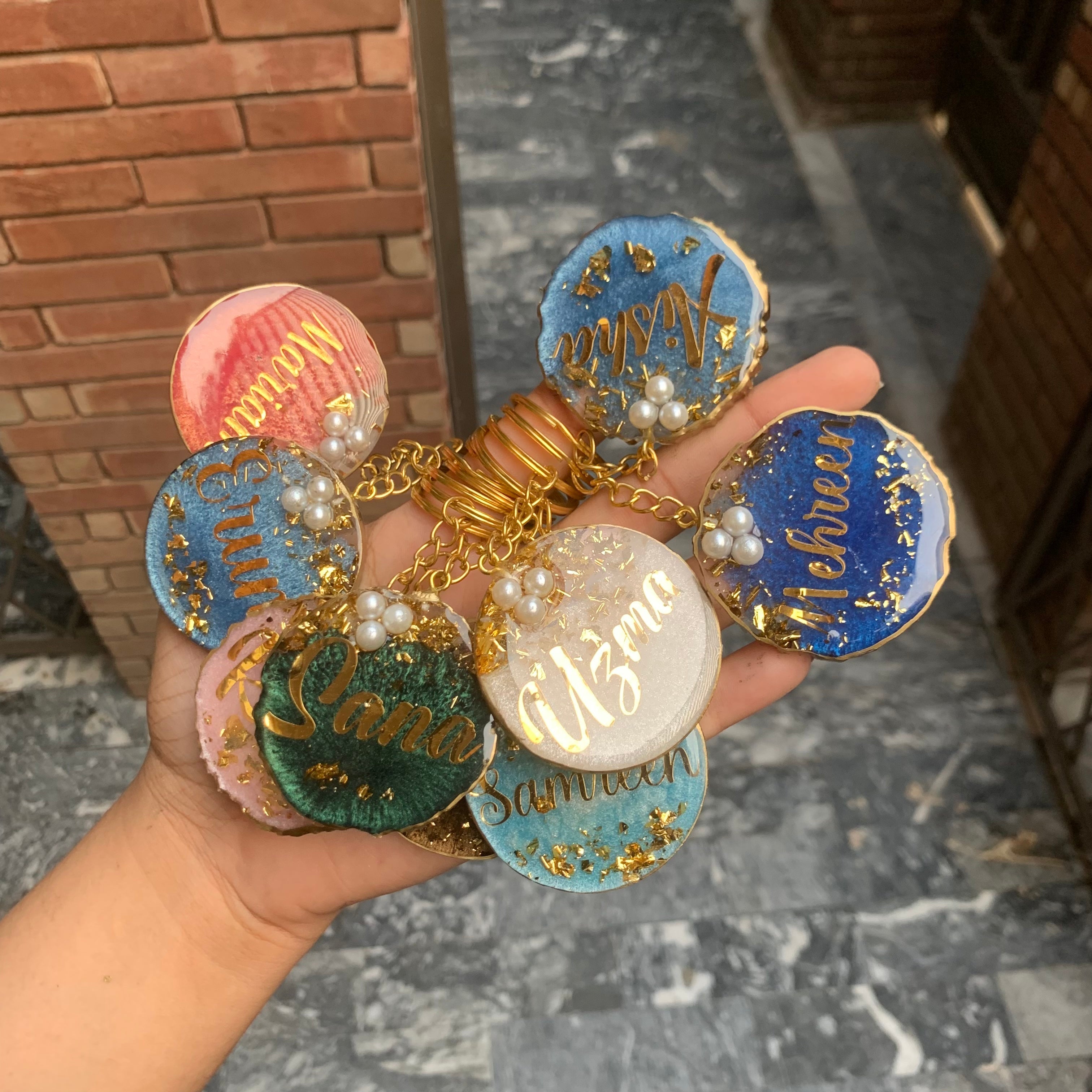 Colourful Name Keychains | Resin Keychains