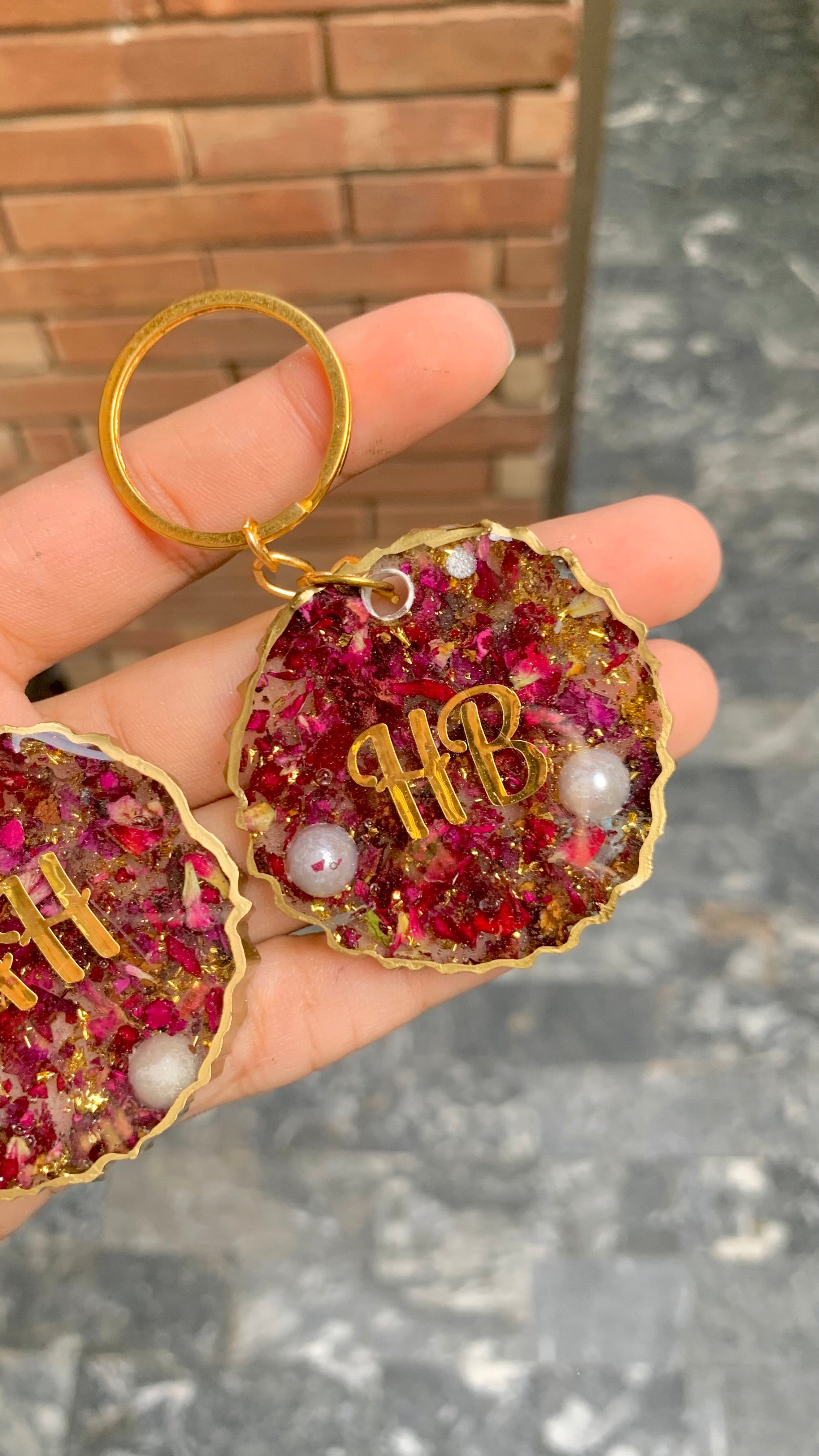 Rose Petals keychain