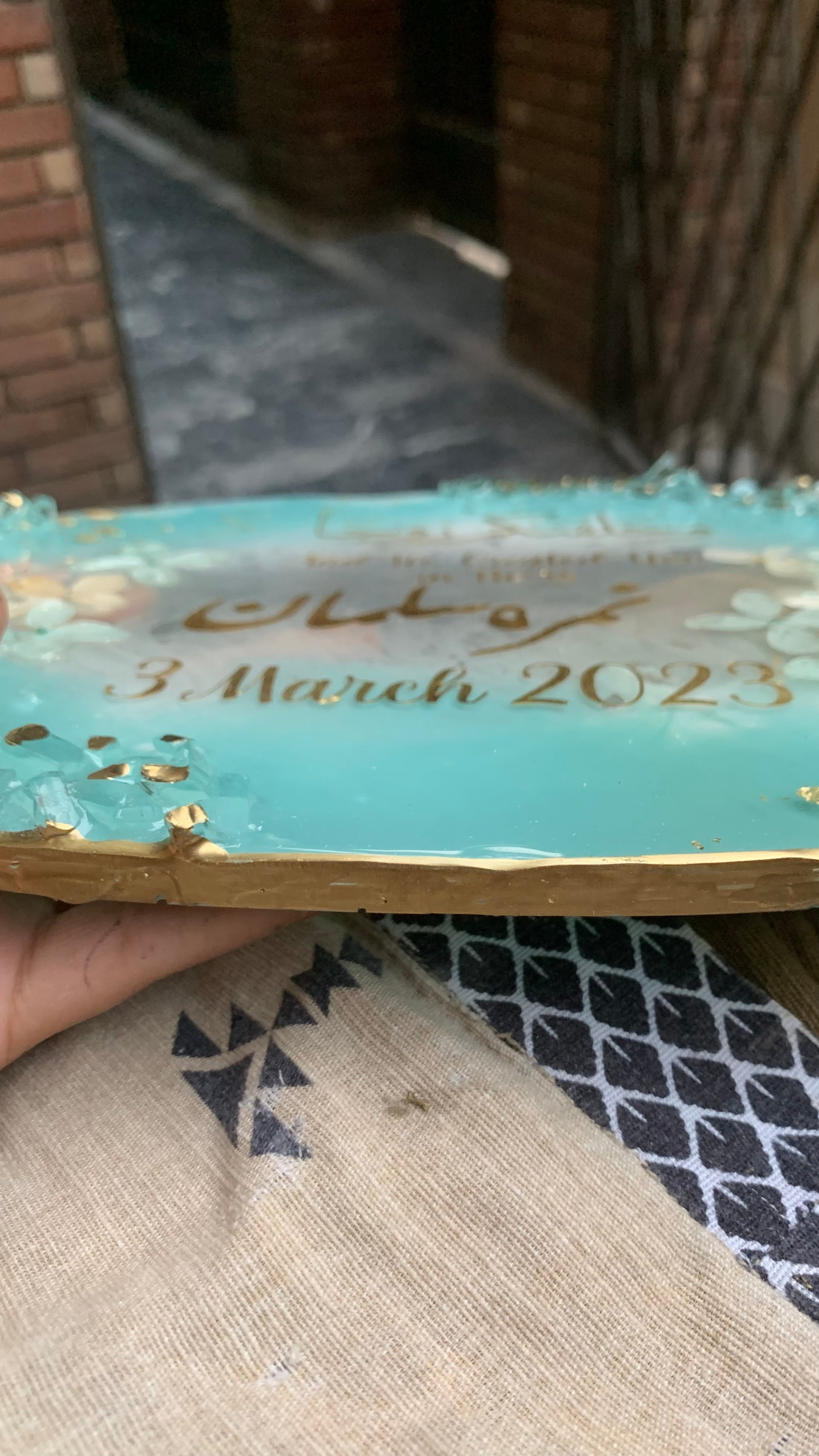 Customize Nikkah Plaque with 3D Flowers