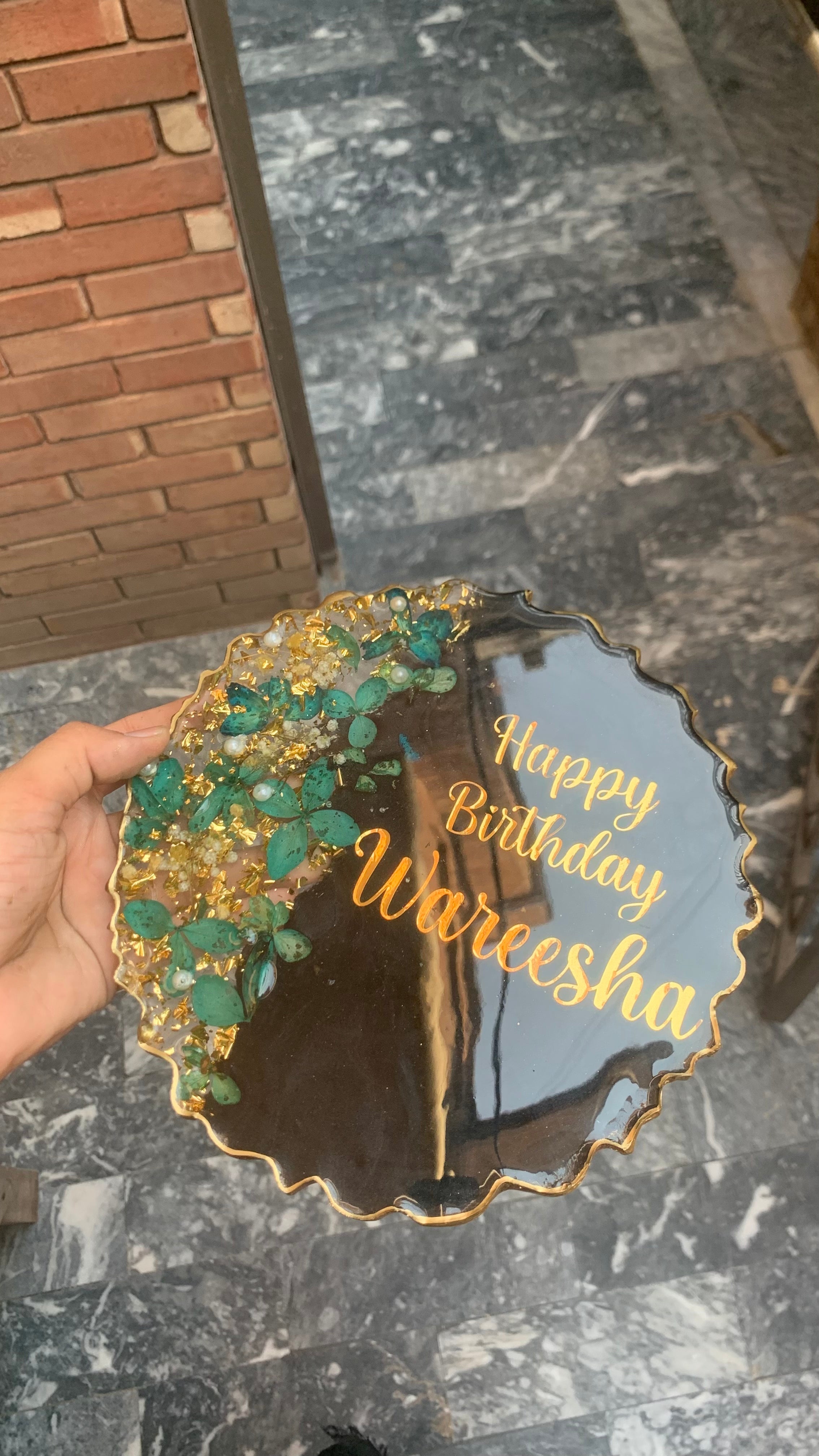 Customize Happy Birthday Plaque