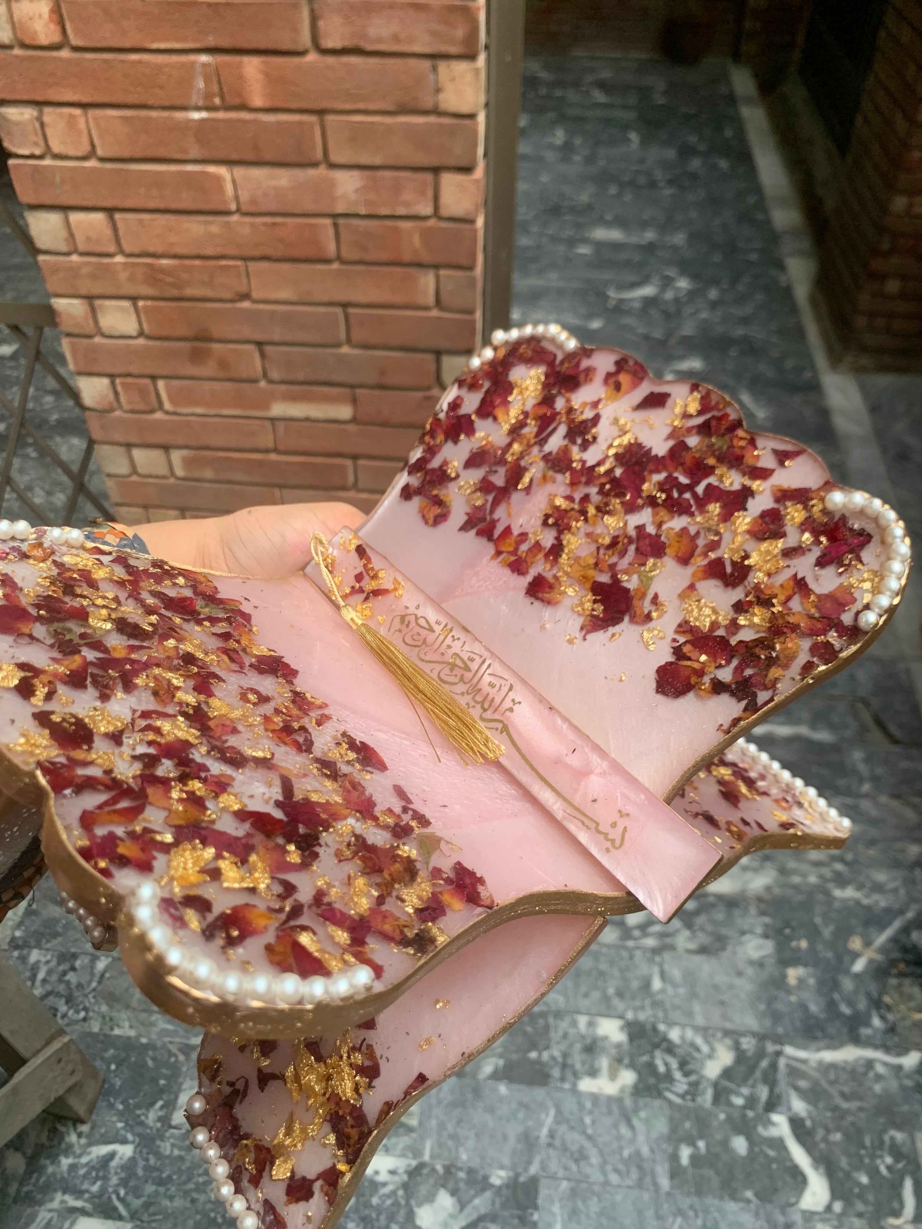 Pink Rose Resin Rehal